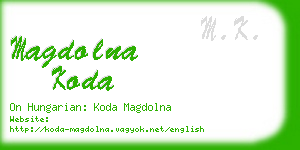 magdolna koda business card